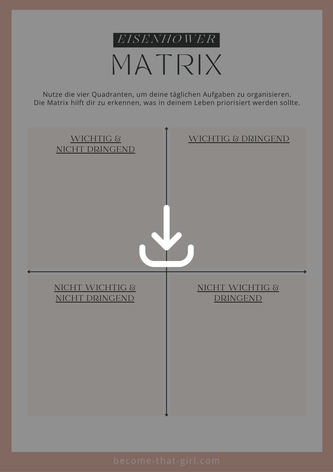 Eisenhower Matrix - effektive Zeitmanagement Methoden